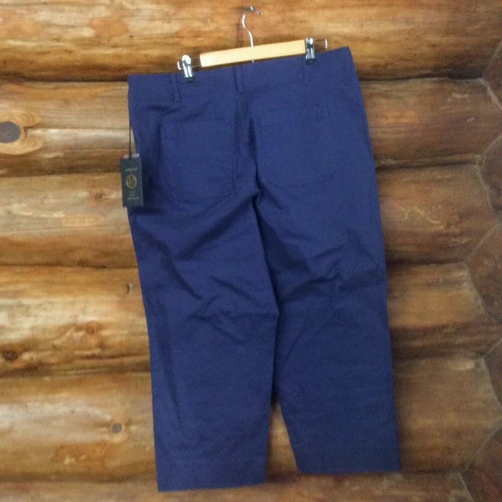 Kathy Ireland NWT Blue Cropped Nautical Pants Size 16W - Picture 7 of 7